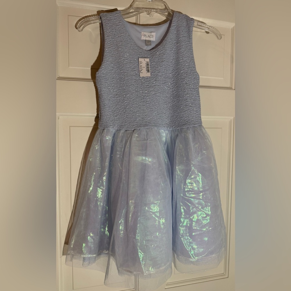 NWT The Children’s Place Blue Tulle Sparkle Princess Party Dress Large 10-12